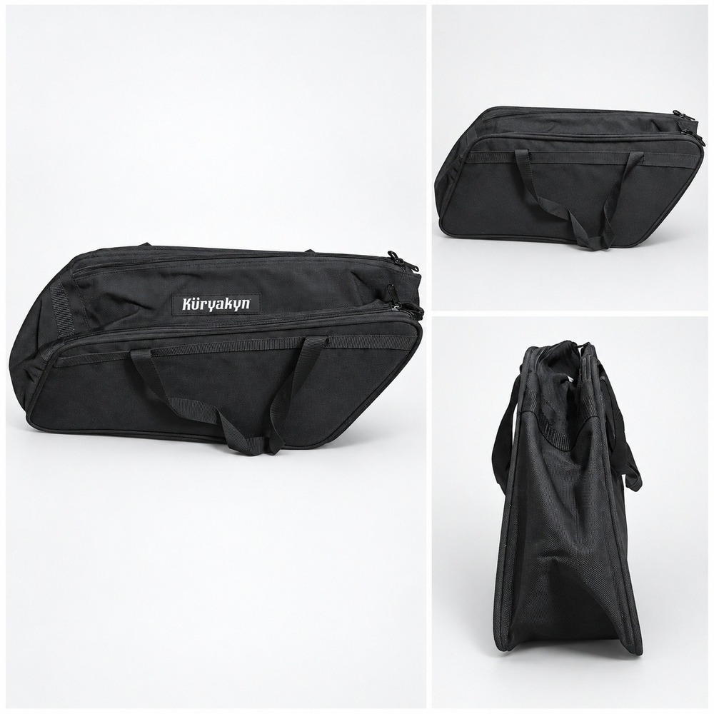 Kuryakyn Black Nylon Motorcycle Saddlebag Liner Travel Luggage Bag Organizer